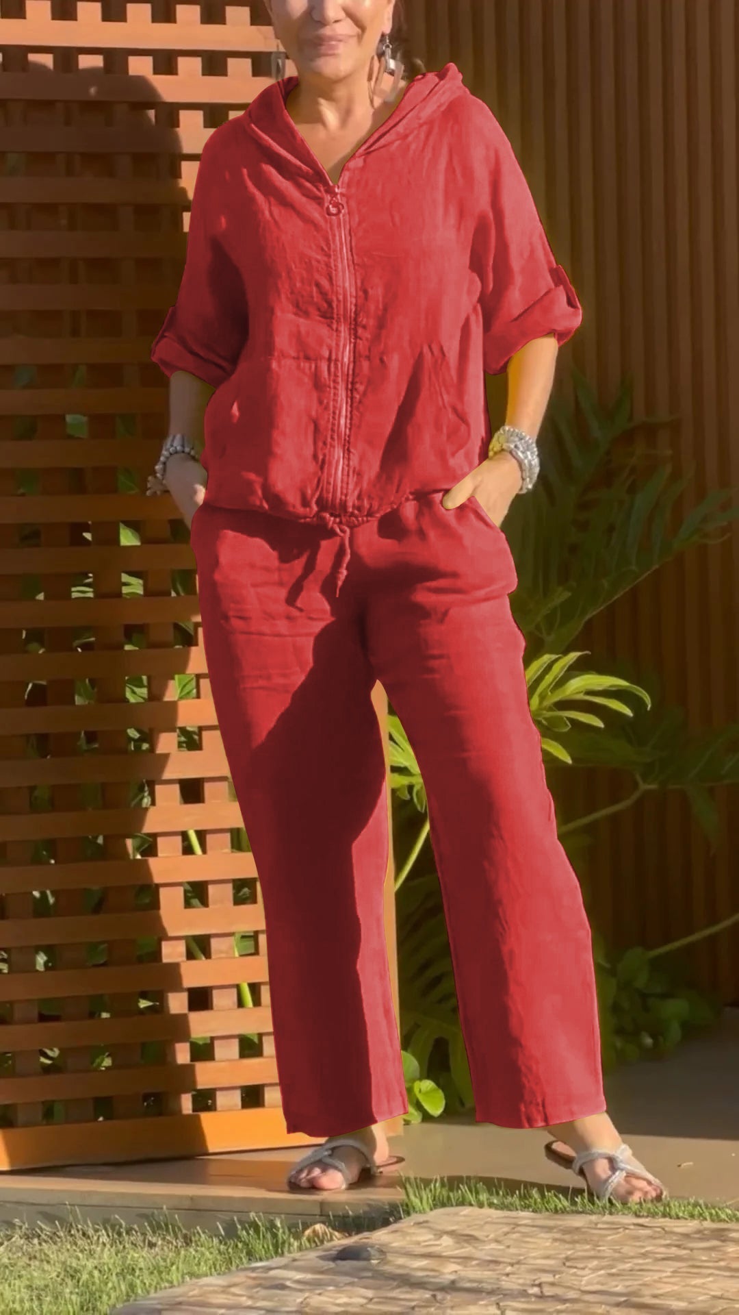 Ffion | Hooded Zip Suit Set