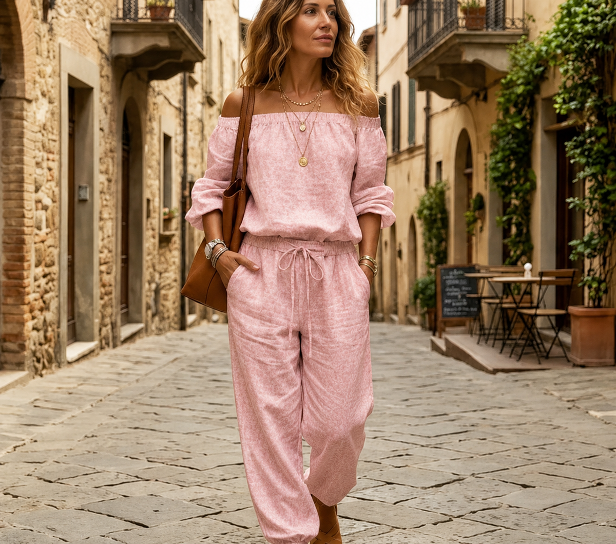 Celandine | Off Shoulder Tie Jumpsuit